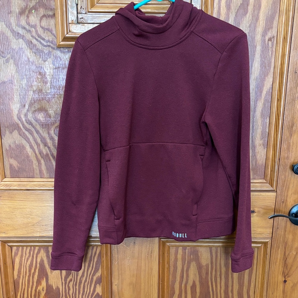 NOBULL Maroon/Burgundy Funnel Neck Sweatshirt Hoodie